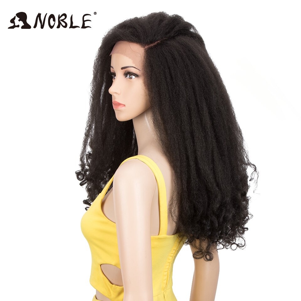 Noble Krullend Synthetische Lace Pruik Gevlochten Pruik 130% Dichtheid Lace Wigs Voor Vrouwen Dreadlock Pruik 14 "-22" inch Pruik Lace Pruik Synthetische