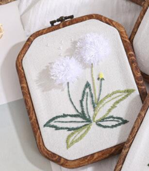 kit di ricamo con motivo a fiori timbrati fai-da-te con kit di ricamo a cerchio per ricamo Vintage ▾ punto croce cucito arte mestiere: no.7