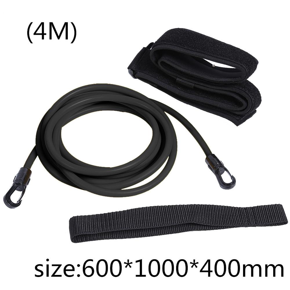 Adjustable Resistance Elastic Belt Swim Training Safety Rope Swimming Pool Latex Tubes Various Specifications Styles Accessories: Black  6X10X4M