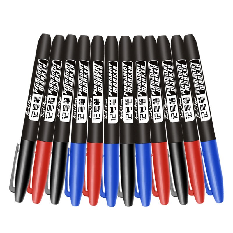 3 Teile/satz dauerhaft Marker Stift Feine Punkt Wasserdichte Tinte dünn Feder Rohöl Feder Schwarz Blau verrotten Tinte 1,5mm Feine farbe Marker Stifte