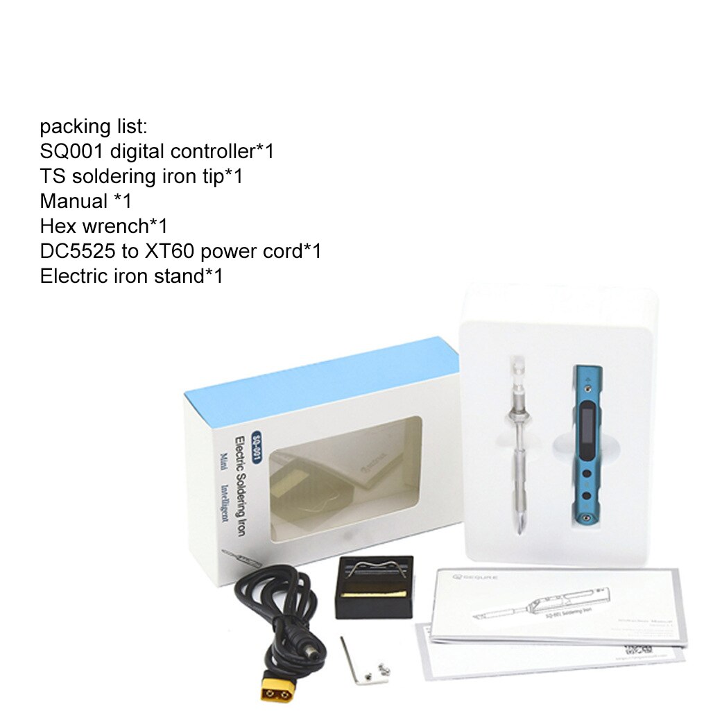SQ001MINI Portable Digital Display Electric Soldering Iron Replace TS100 Soldering Iron Tip Without Power Supply Welding Tools