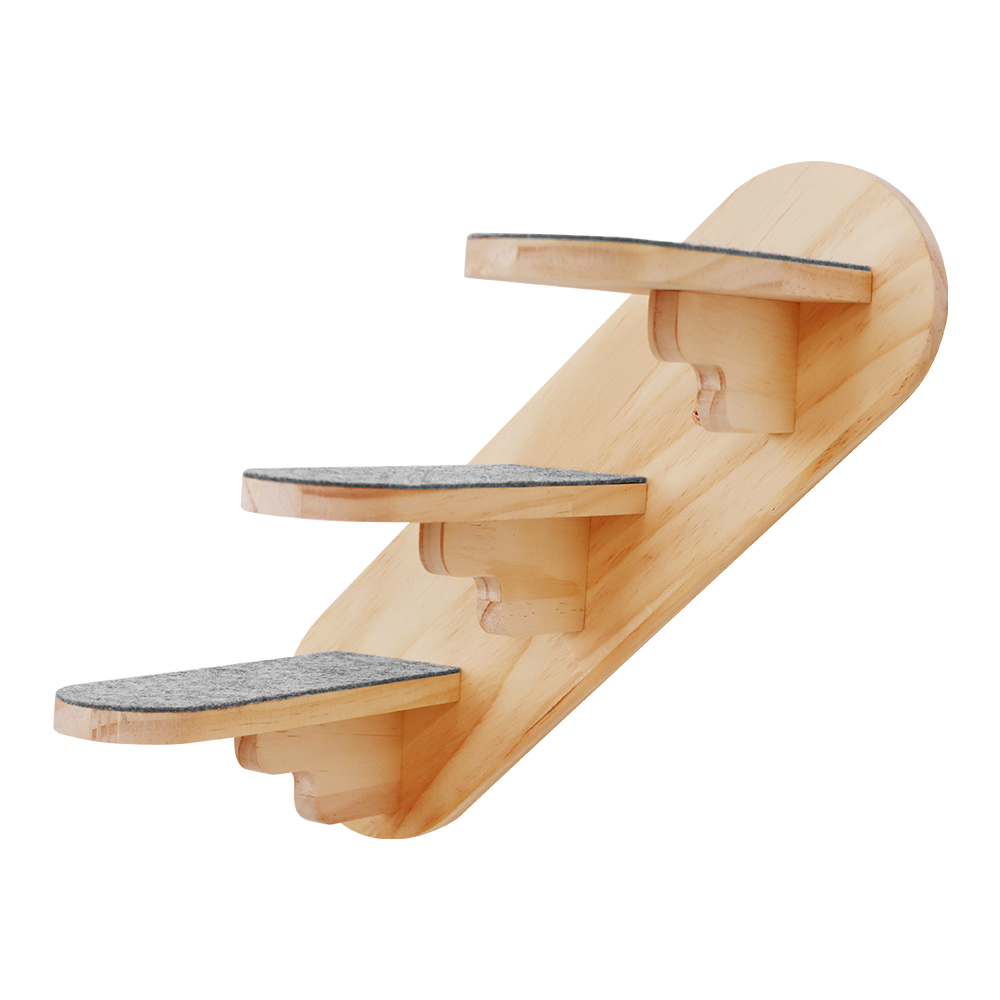 Katteveggstativ filt kattetrapp katteveggtrinn stigepedaler heltre kattemøbler på veggen egnet for katter å klatre i