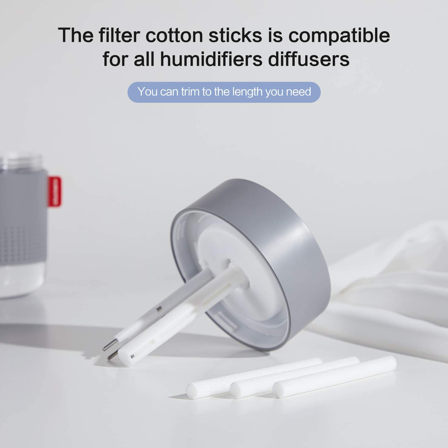 SmartDevil-Filtros de algodón para humidificador, recambios de mechas para portátil, Personal, alimentado por USB, 10 unidades
