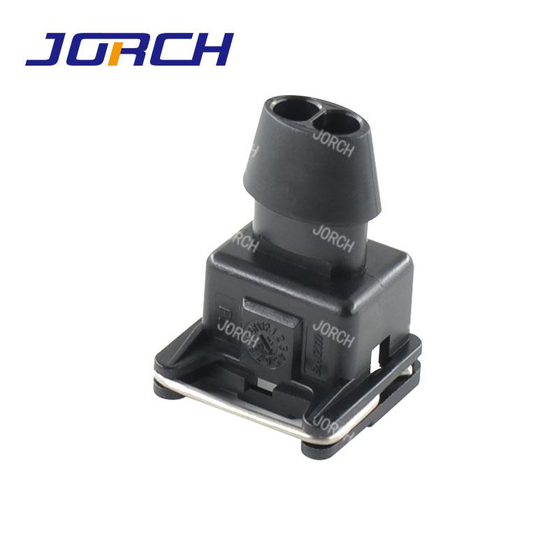 1 Set 2 Pin Amp Tyco Brandstofinjector Connector Waterdicht Junior Power (Mini Timer) plug Met Rubber Boot Voor Auto 'S