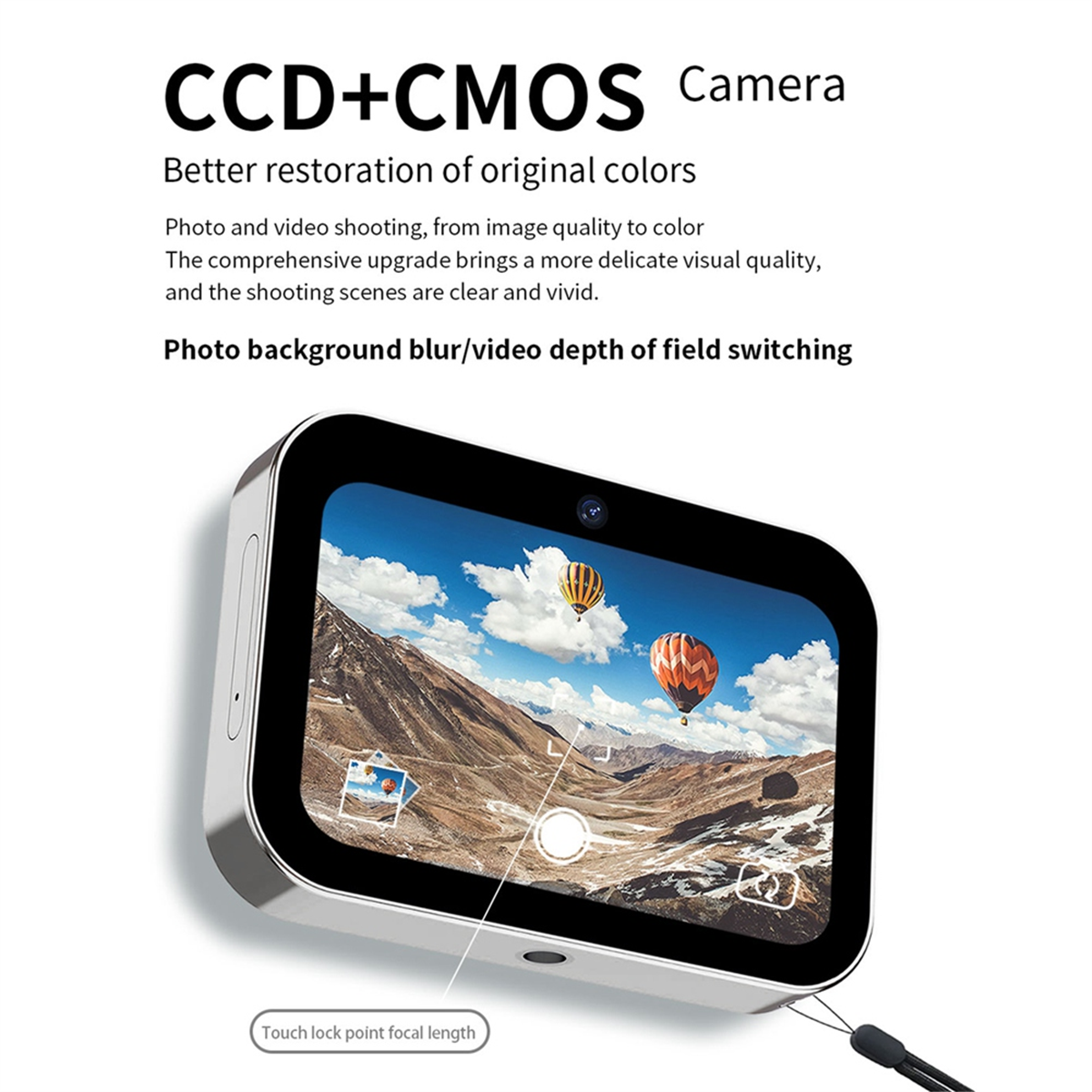 4K CCD Digital Camera 64MP Digital Flash Video Camera with Touch Screen 16X Digital Zoom IR Night Vision Camera Black
