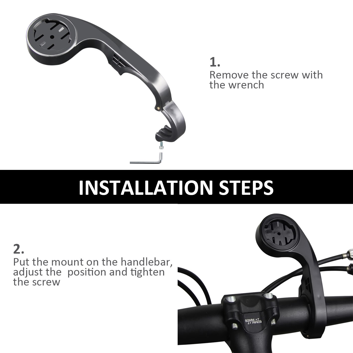 3K Carbon Bicycle Computer Mount Bike Stem Extender Handlebar
