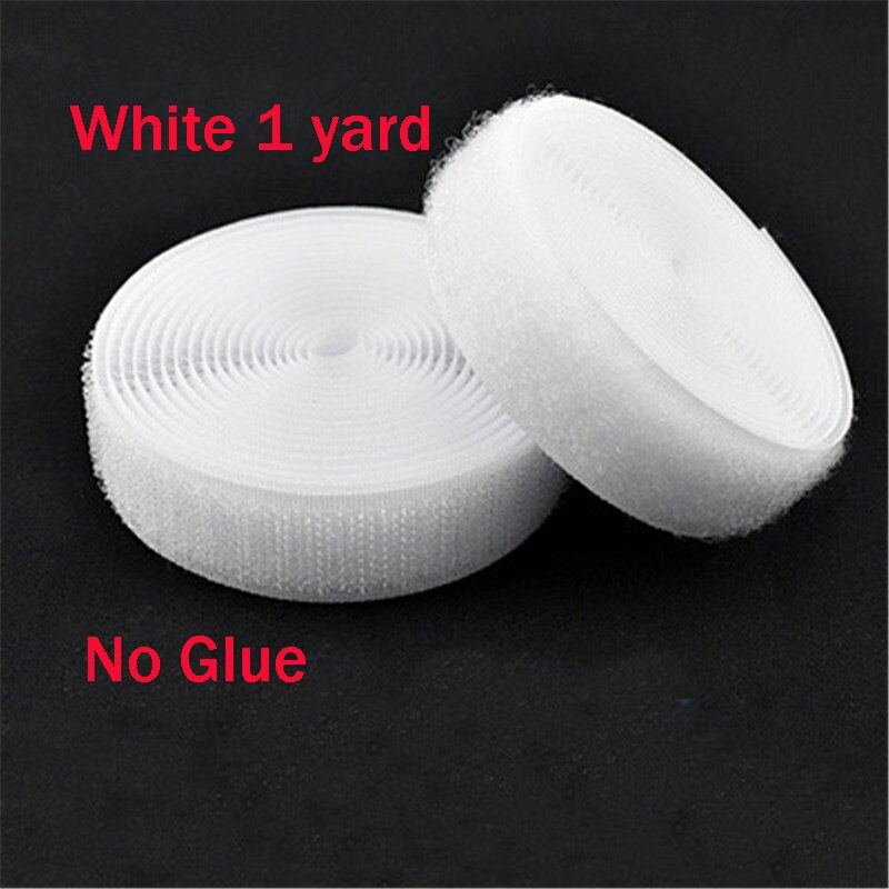 16/20/25/30mm Self Adhesive Fastener Tape Black White Magic Tape with Strong Glue Sewing Hook Loop Tape Clothing Craft Supplies: 30mm / black