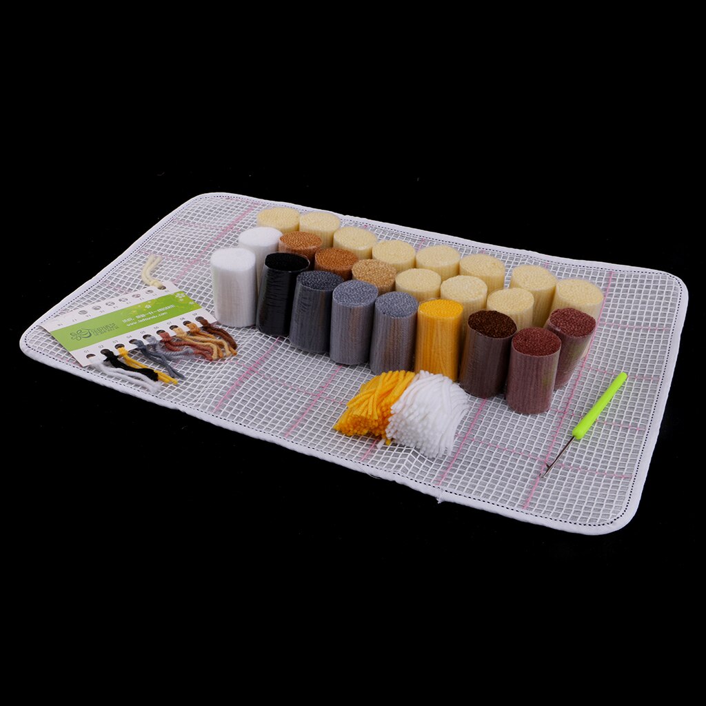DIY Latch Hook Kit Carpet Rug Making Kit handicraft Needle Craft home decoration for Beginners Adults 20x12inch: Dog 