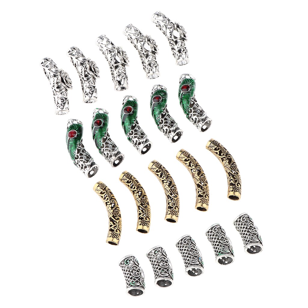 50 Pezzi Perline Dread Lock In Alluminio Regolabili - Cuffs Per Capelli Intrecciati, Colore Dorato, Per Trecce E Dreadlocks