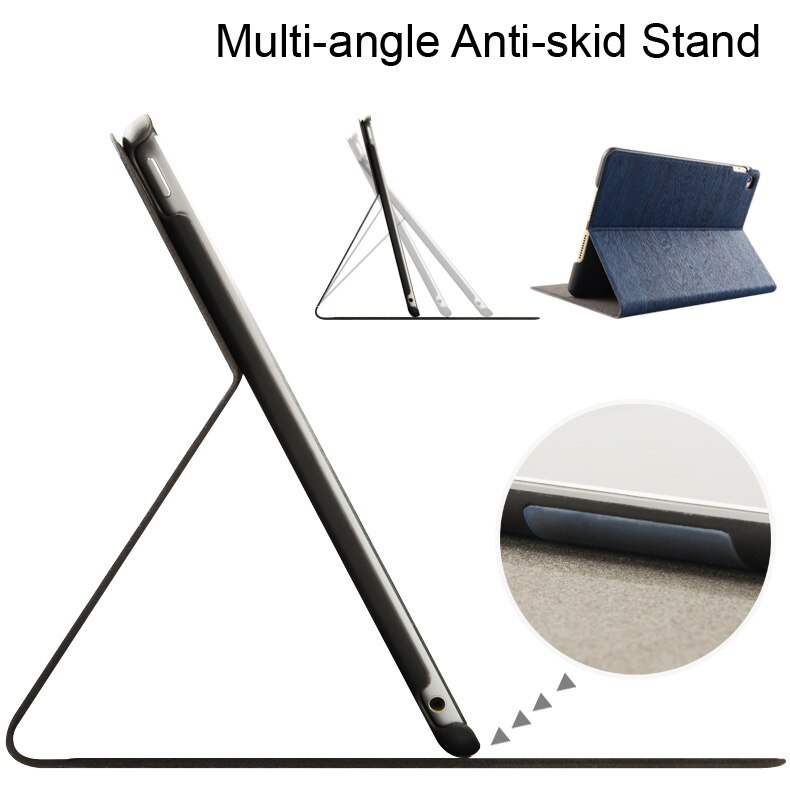 Pour iPad Air 2 Air 1 étui iPad 9.7 pouces simplicité PU cuir couverture intelligente étui Folio housse de réveil automatique