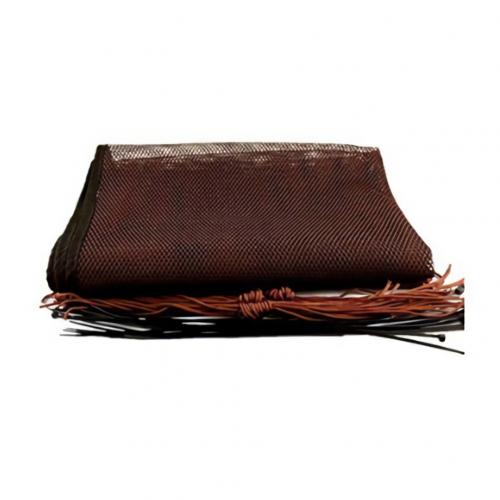 Baby børn sikkerhedsnet fortykket polyester hegn mesh hjem balkon trapper skinne beskyttelse nem at installere: Brun