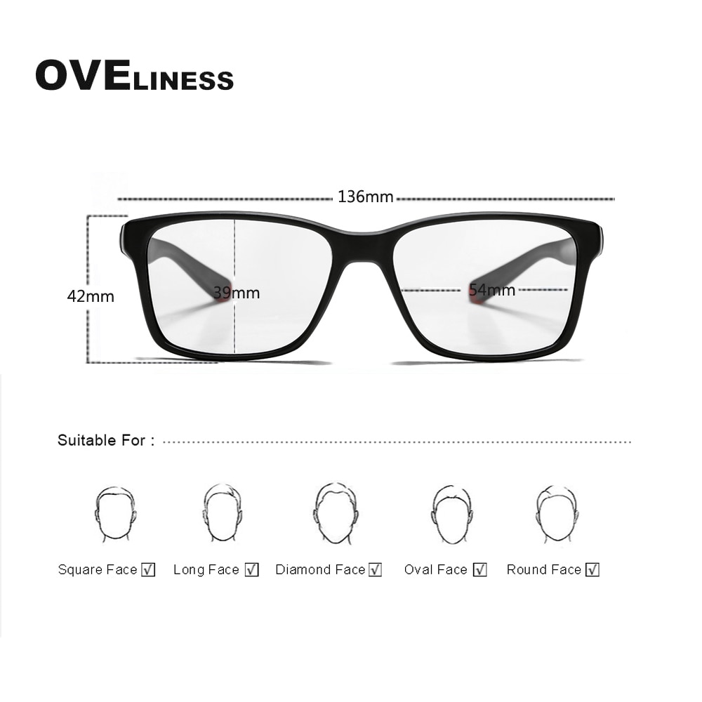 tr90 men's eyeglasses eye glasses frame men Optical Myopia Prescription Clear glasses male Full Spectacles eyewear frame