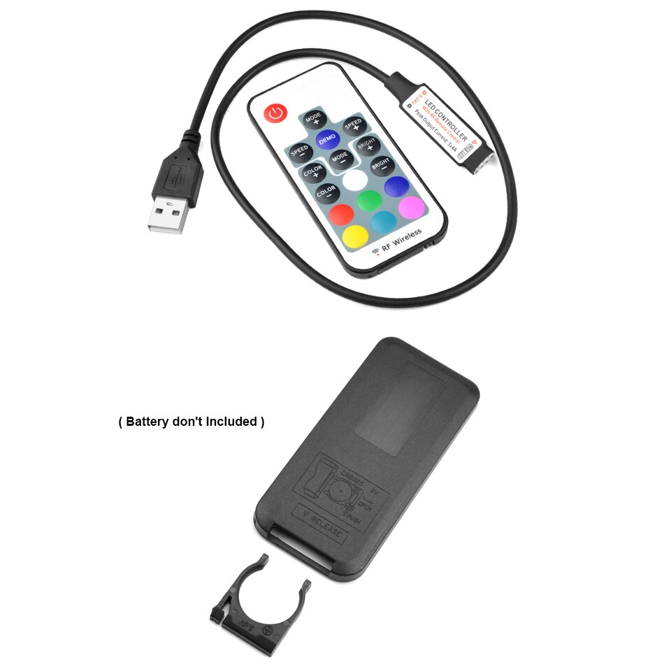 DC 5 V USB LED RGB Controller Mini 3 Sleutels Dimmer 24Key 44key IR Afgelegen 17 Toetsen RF Draadloze Afgelegen controle voor USB RGB LED Strip