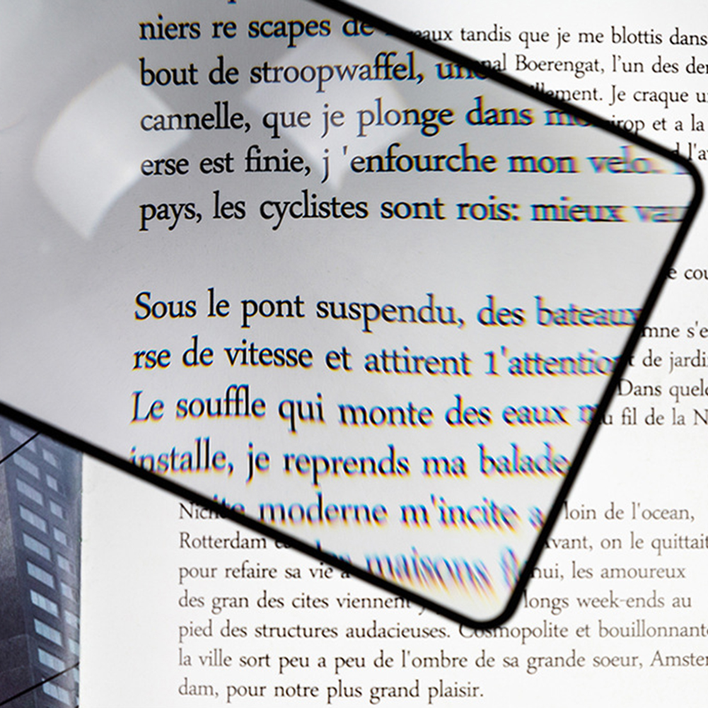 A5 Volle Seite Große Blatt Lupe Lupe Lesen Hilfe Objektiv Fresnel Ne Lesen Glas Objektiv Buch Seite Vergrößerung X3: 3X 1PC 18x12cm