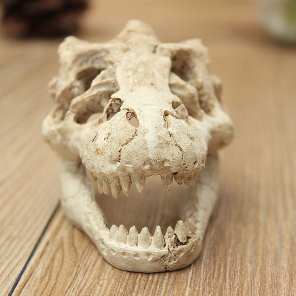 Crocodile Skull Fish Tank Cave Reptile Decoration Aquarium Ornament Halloween