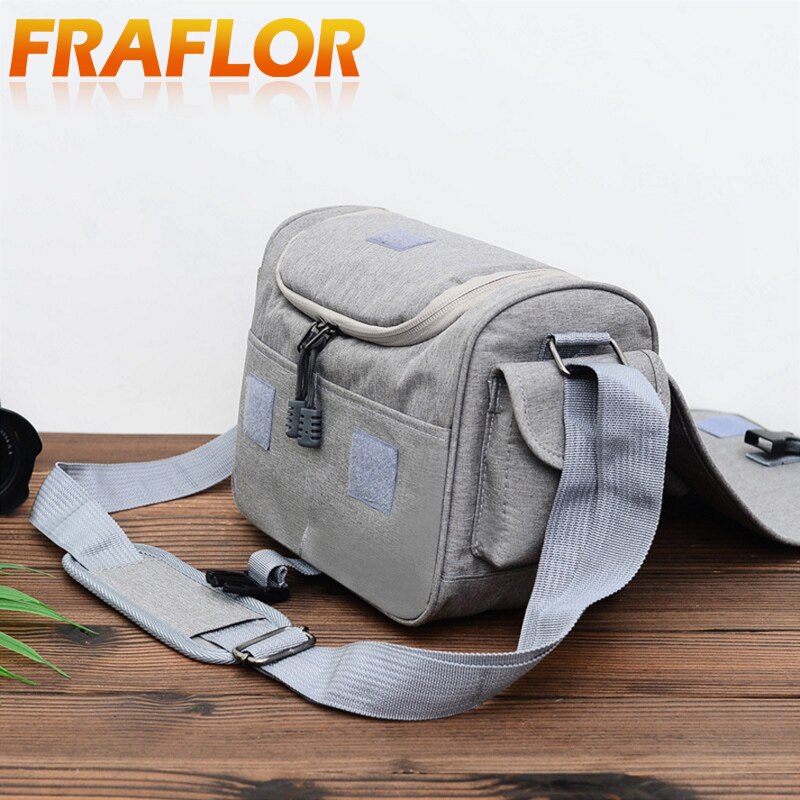 Dslr Camera Tas Mode Polyester Schoudertas Camera Case Voor Canon Nikon Lens Pouch Tas Waterdichte Fotografie Foto Tas