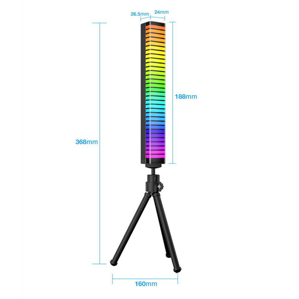 Kreative Bunte Klang Kontrolle Umgebungs Licht Mit 32 LED Perlen APP Gesteuert RGB Musik Ebene Anzeige Licht 3D Gebogene aufsammeln