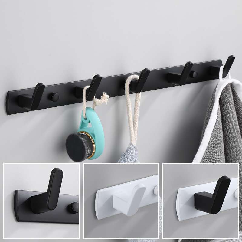 Zwart witte badjashaak badkamer handdoekhaken handdoeken tas hoedenhaak wandmontage kleding kapstok wandhanger badkamer hardware