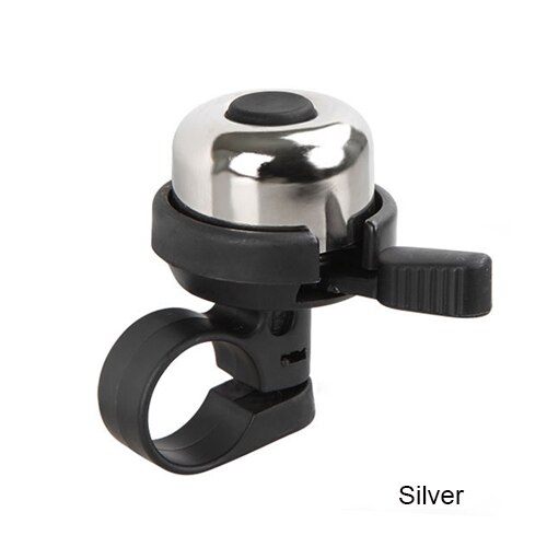 Fietsbellen mtb racefiets mountainbike stuurring veiligheidswaarschuwing alarm luide koperen hoorn kleine fietsbel fietsaccessoires: Zilver