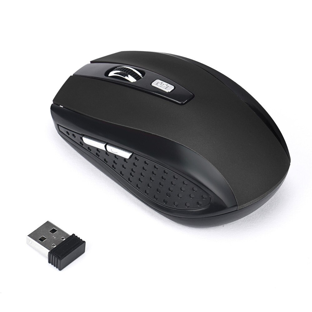 2.4GHz Wireless Mouse Gaming USB Receiver Pro Gamer For PC Laptop Desktop Universal Computer Peripherals Mouse #BL: Black