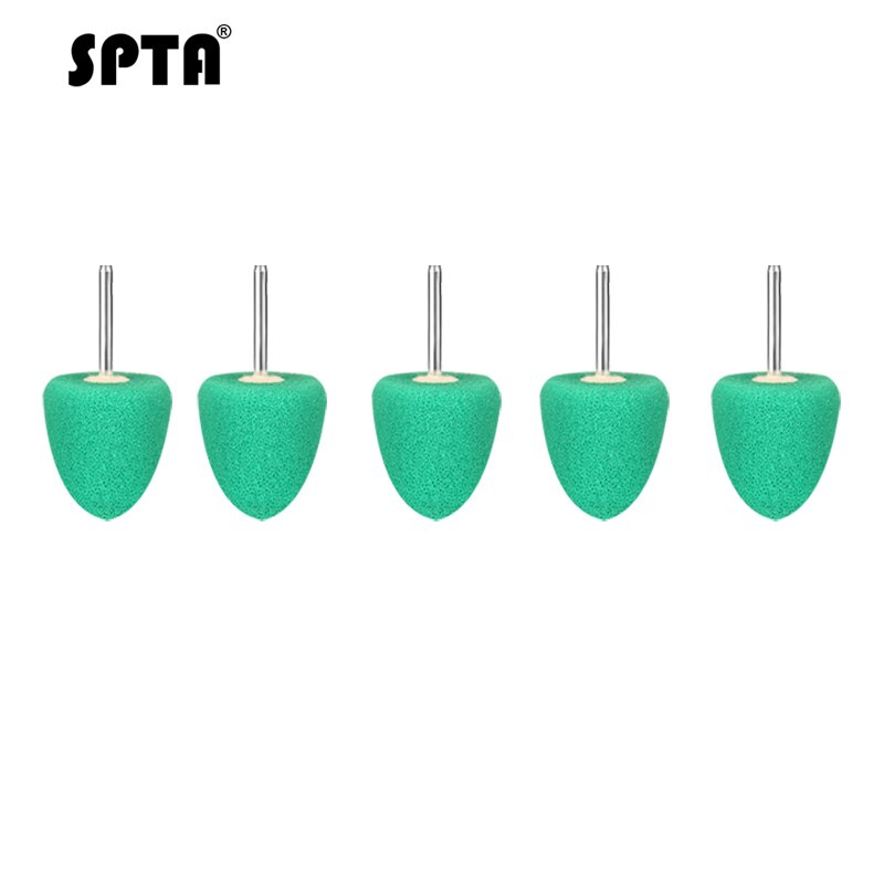 SPTA 78 pièces Mini tampon de polissage détaillant voiture polissage roue peinture Flexible arbre Kit marchandises pour voiture polonais perceuse polisseuse phare: 5Pcs Green HeadHard