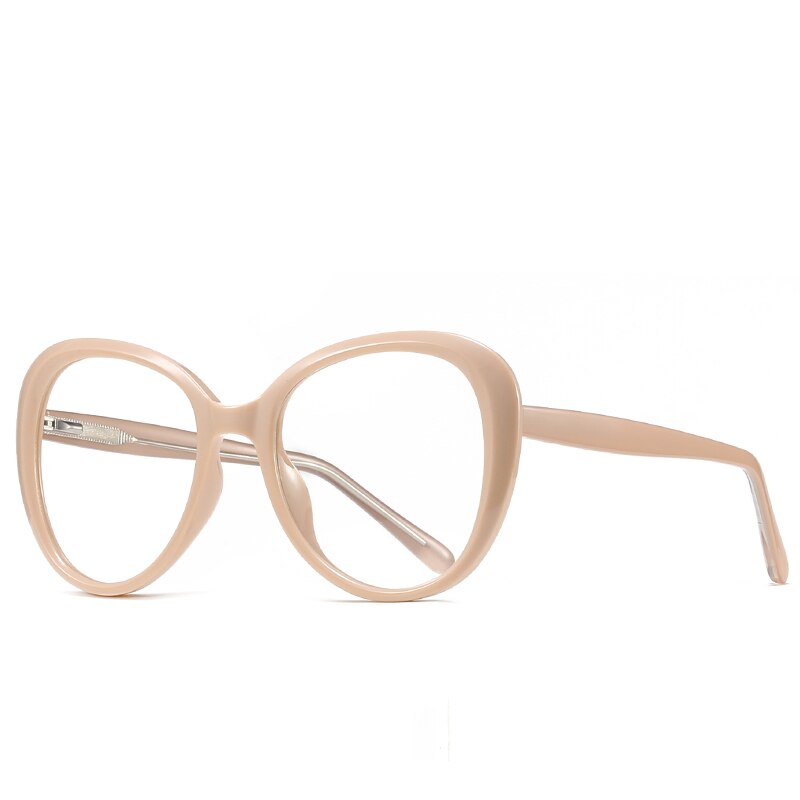 Blue Light Blocking Glasses Frame for Women Eyewear Prescription Eyeglasses Full Rim Spectacles UV400: Brown