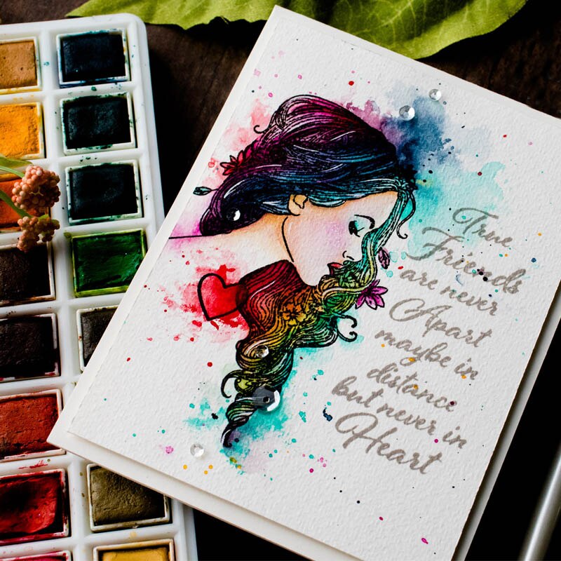 Girl Clear Stamps for Scrapbooking Card Making Silicone Craft Stamps Transparent