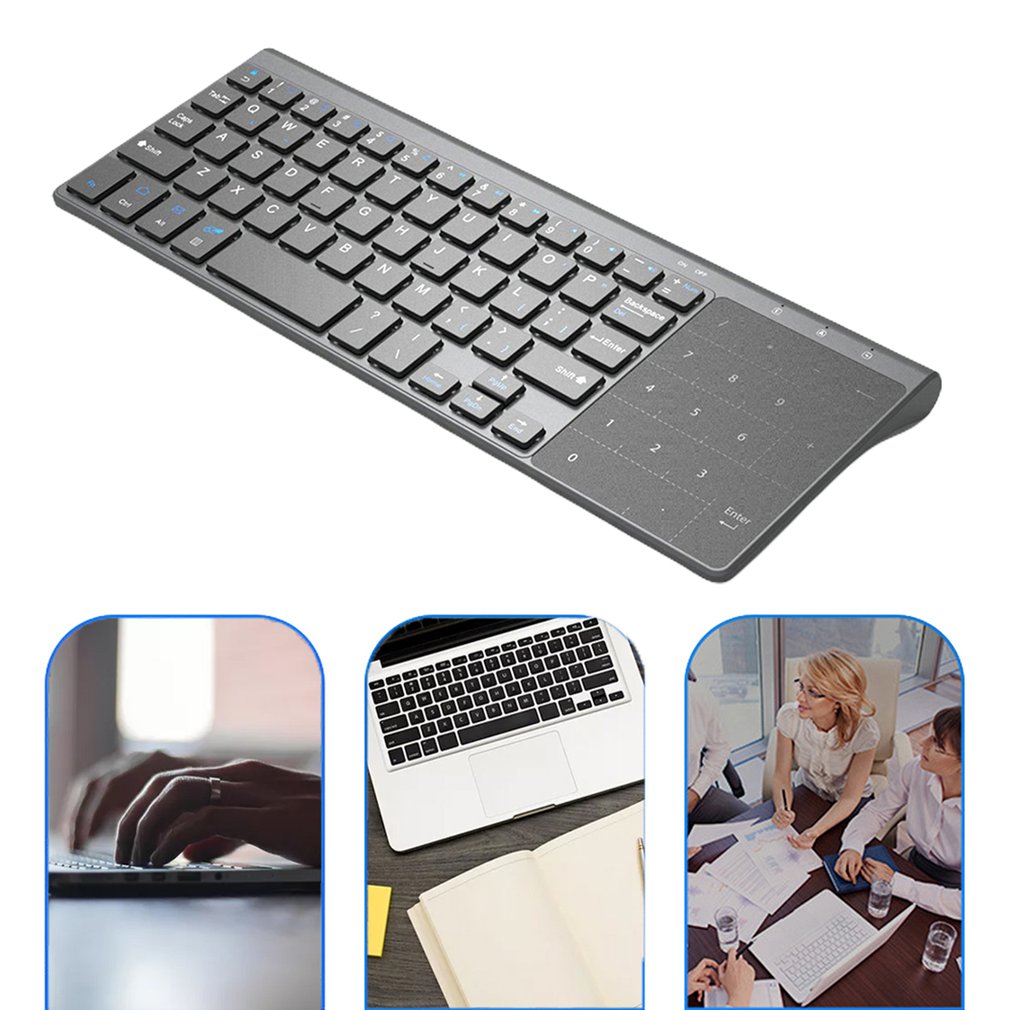 2.4 Ghz Usb Draadloze Mini Toetsenbord Voldaan Nummer Touchpad Numeriek Toetsenbord For A Android Windows Tablet,Desktop, Laptop, pc