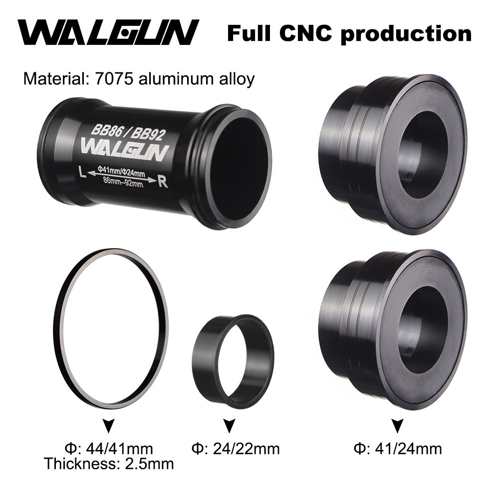 WALGUN BB86 BB92 PF4124 Press Fit Ceramic Bottom Brackets Road MTB Mountain Bike Pressfit BB 41mm for Bicycle Crankset 22mm 24mm