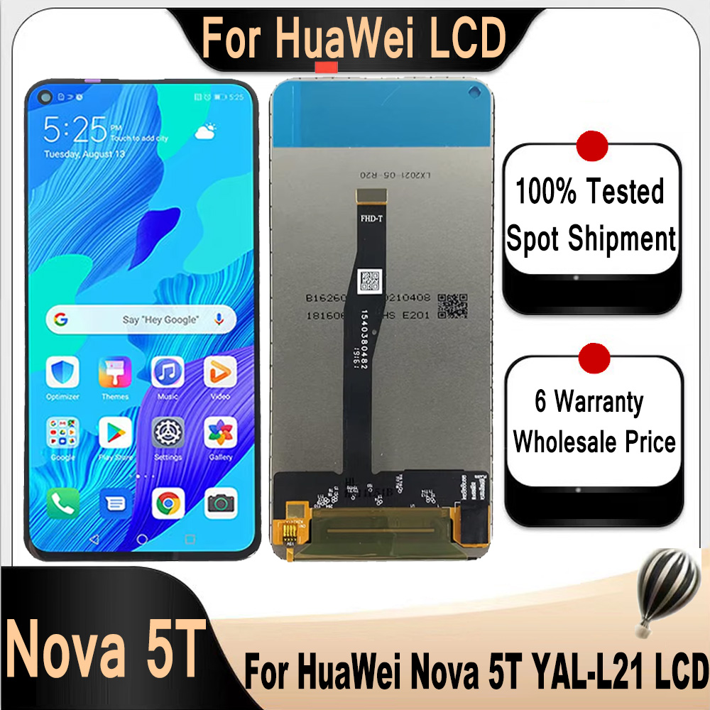 Original LCD For Huawei Nova 5T LCD Display Touch Screen Digitizer Assembly Parts For Huawei Nova 5T Display