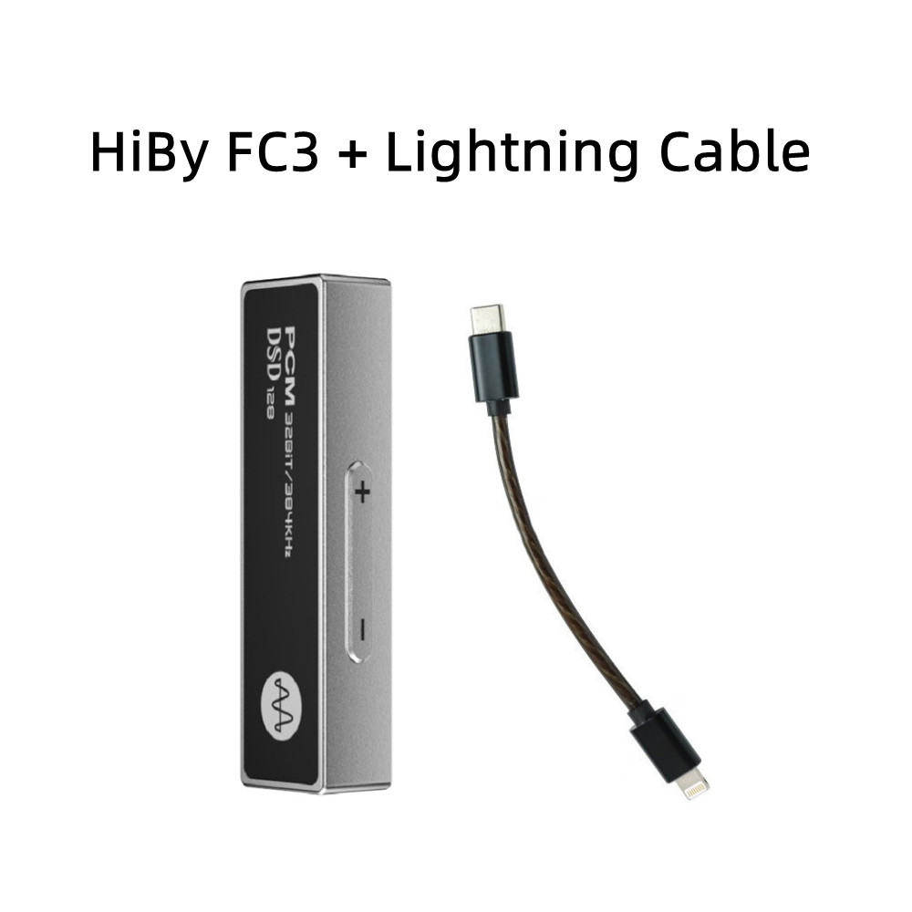 HiBy FC3 portátil MQA 8X Dongle tipo C USB DAC Audio decodificador de alta fidelidad amplificador de auriculares DSD128 3,5 Jack para Android iOS Mac Win10: Blanco