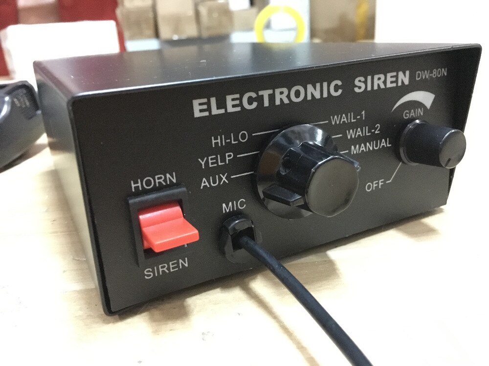 200W politie sirene met microfoon auto elektronische sirene zonder luidspreker