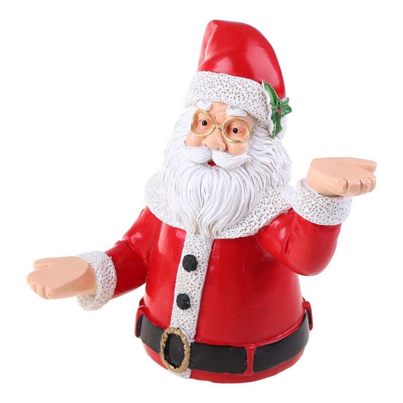 Christmas Santa Snack Treats Holder Fruit Plate Decoration Resin Material Santa Statue Home Decorations Afternoon-tea Cake Dish