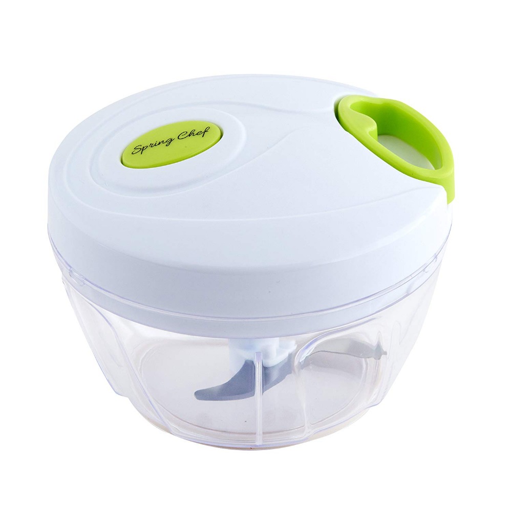 Handleiding Voedsel Chopper, Pull Hand-Aangedreven Ui/Groente/Fruit Dicer met Roestvrijstalen Messen