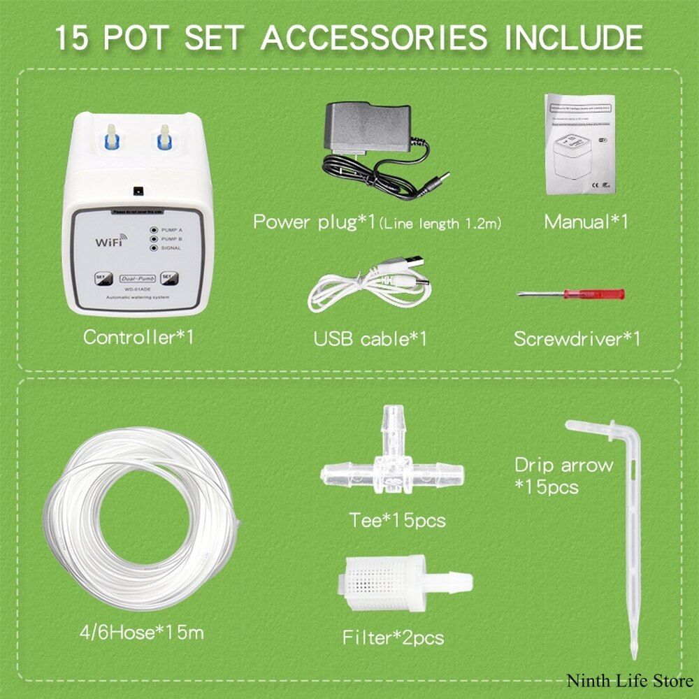 Garden Remote Control Intelligent Watering Devices Automatic Water Drip Irrigation System WIFI Connection Mobile APP Control