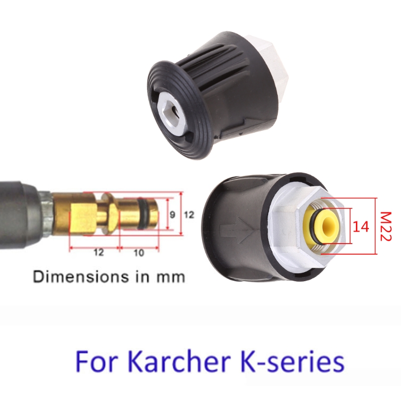 Durable Washer Adapter Set Pressure Washer Hose Connector Quick Connect Kit Quick Hose Plug with Pressure Washer 19QB