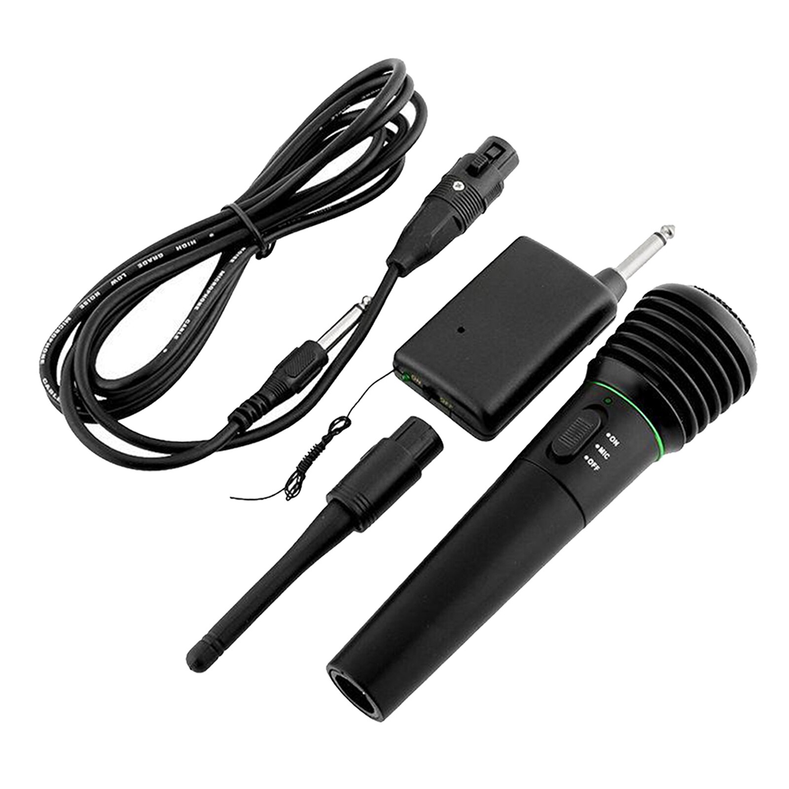 Wired / Wireless Karaoke Microphone, VHF Portable Wireless Microphone,