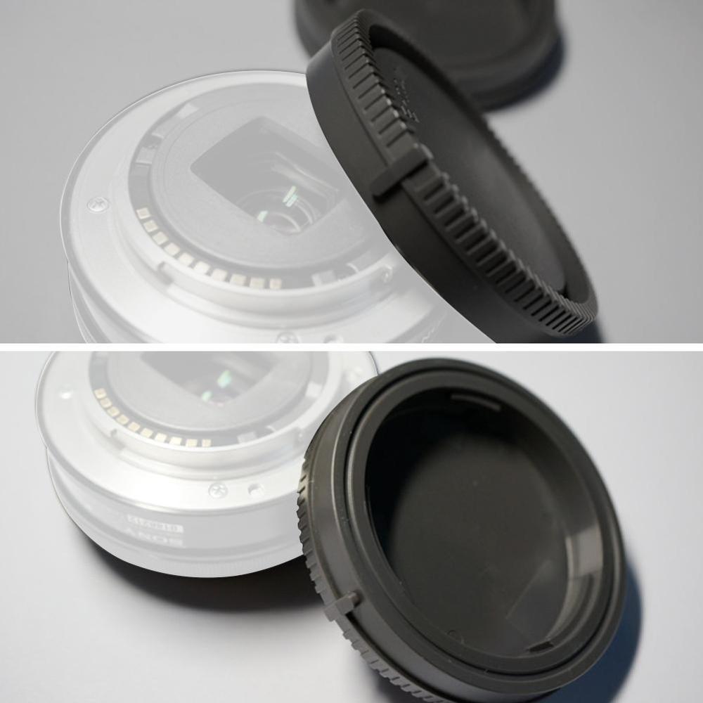 2 Stuks Zwarte Achterste Lensdop Voor Sony E-Mount Camera 18-105 16-50 50/1.8 55/1.8 18-55 Professionele Beschermende Rear Lens Cap Cover