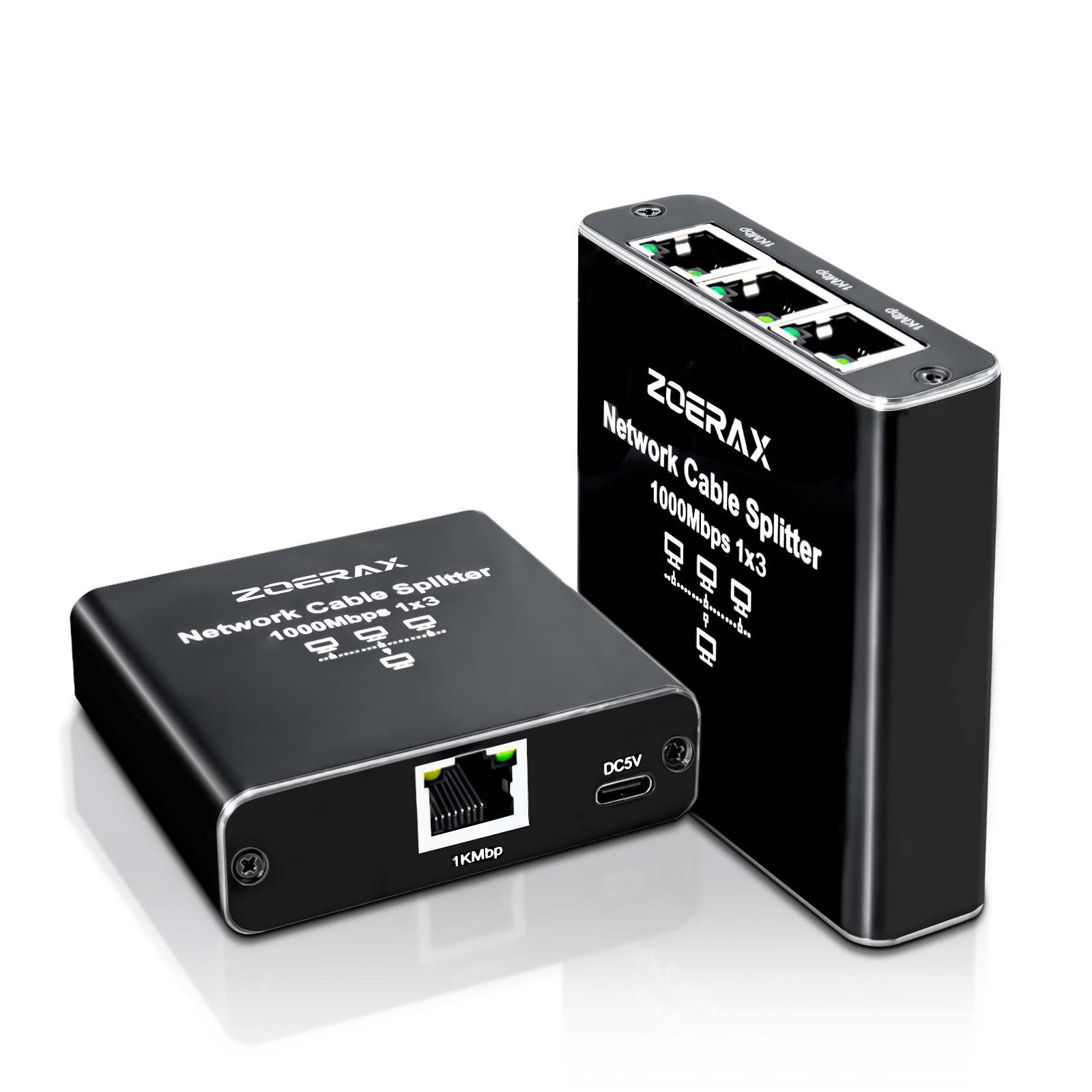 Natalink RJ45 Splitter 1 to 2/3/4 Ethernet Adapter Internet Network Cable Extender RJ45 Coupler for PC Laptop TV Box Router: Other