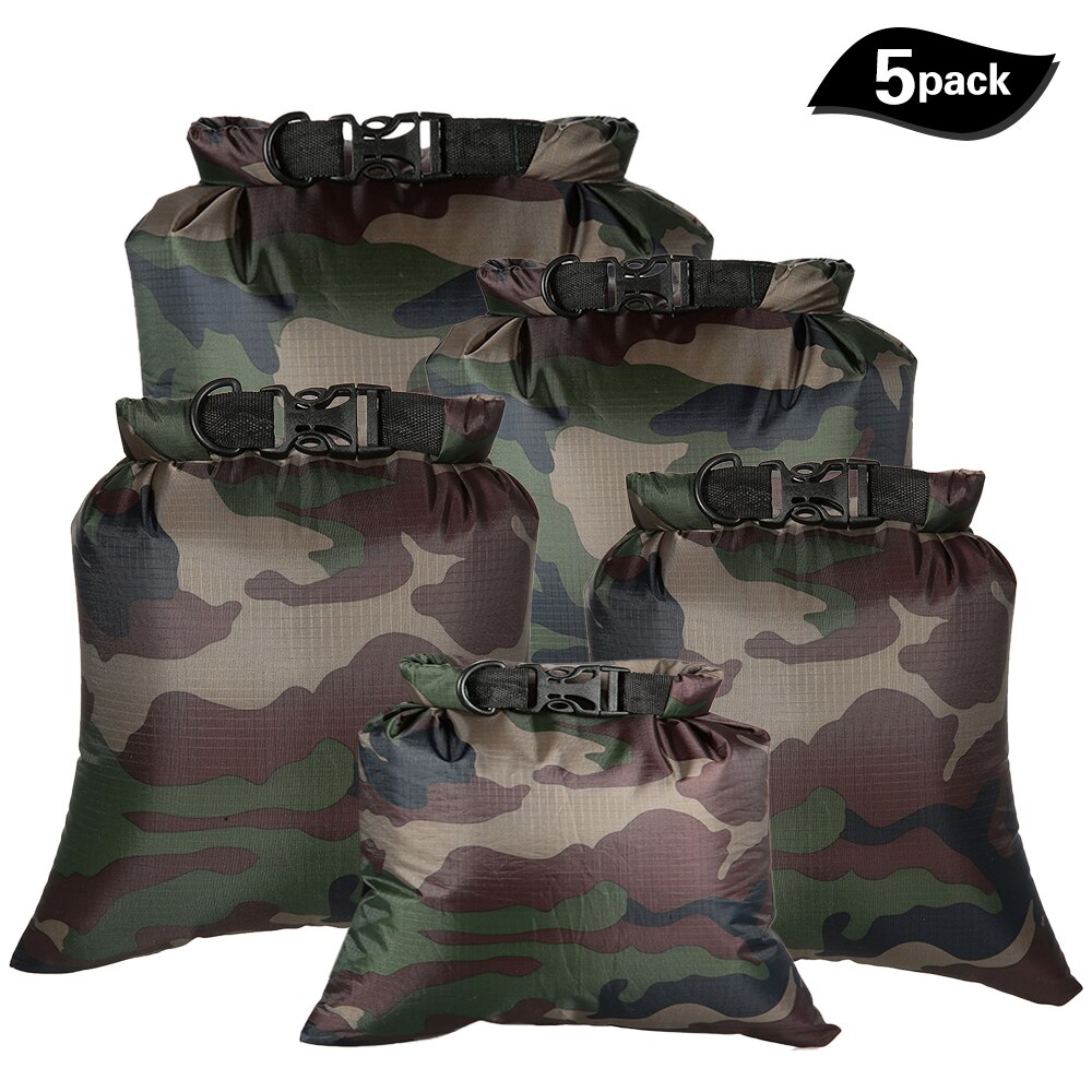 5PCS Outdoor Waterproof Storage Bags Dry Sacks Outdoor Swimming Waterproof Bag Smartphone Camera Storage Bags for Water Sports: Set 1