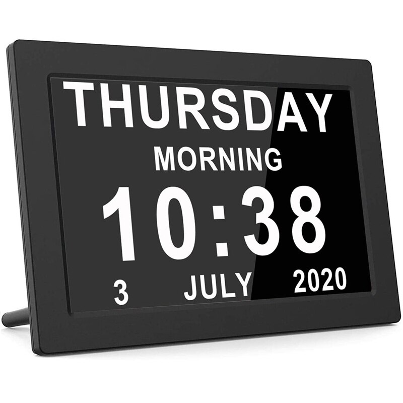 Dementia Clocks,Calendar Clock,Digital Clock with Large Digits Display,Alarm Clock with HD Digital Photo Frame,UK Plug: Default Title