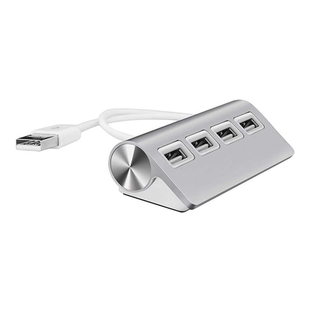 -USB HUB, Premium 4 Port Aluminum USB Hub with 11 inch Shielded Cable for iMac, MacBooks, PCs and Laptops