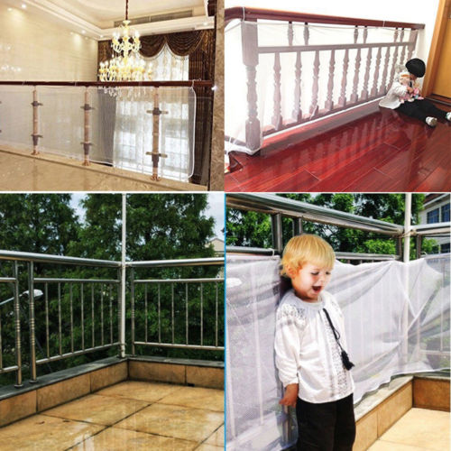 Praktisk trappe sikkerhedsnet hjem beskyttende gitternet børn vagt 3m/2m trappe rækværk hegnet – Grandado