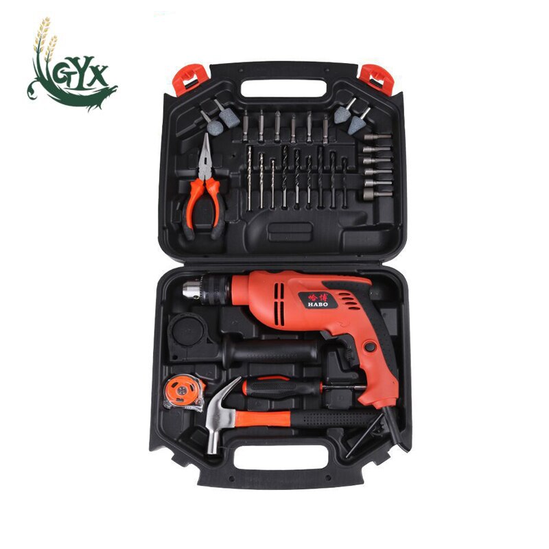 120 woodworking electric hardware tool set electric drill household toolbox electrician maintenance combination set impact drill