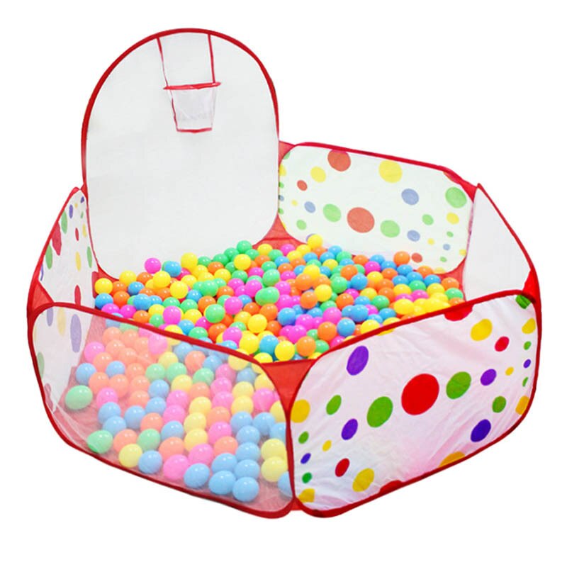 1.5M Grote Bal Pit Draagbare Baby Box Met Mand Hoepel Vouwen Oceaan Ballenbad Met Crawl Tunnel Camping Tent speelgoed Voor Kinderen