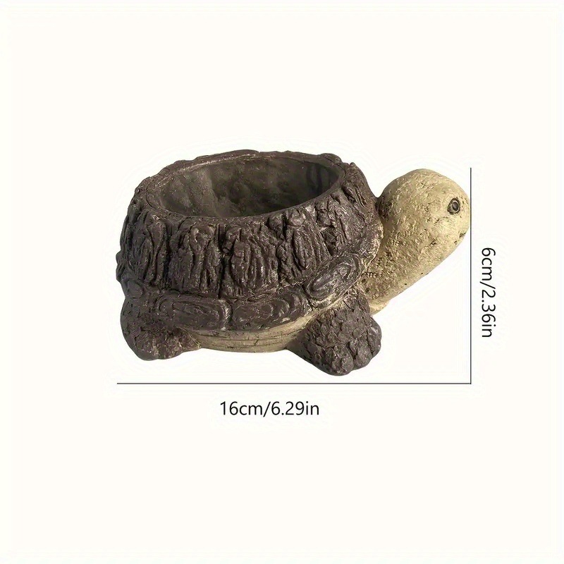 Schildkröte Figur Harz Schildkröte Statue Blumentopf Aufhänger Pflanzer Rand Dekor Mini Schildkröte Skulptur Topf Verschönern Garten Hof