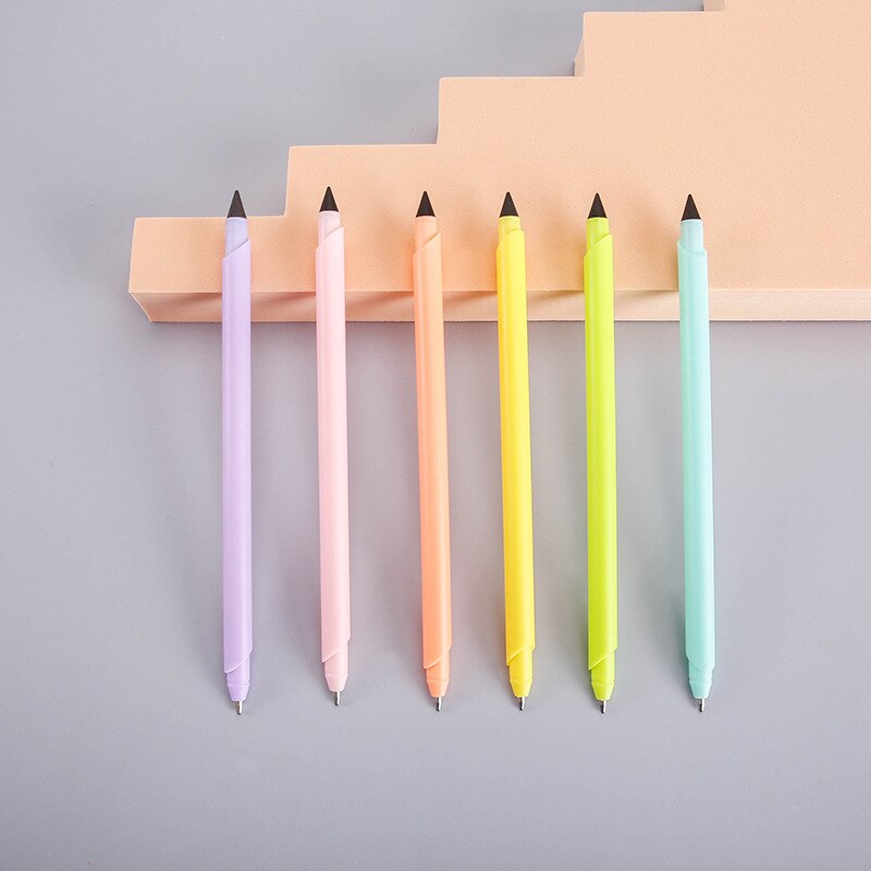 6PCS Doppel-headed Bleistift Und Kugelschreiber Stift Student Ewige Bleistift Nette Stift
