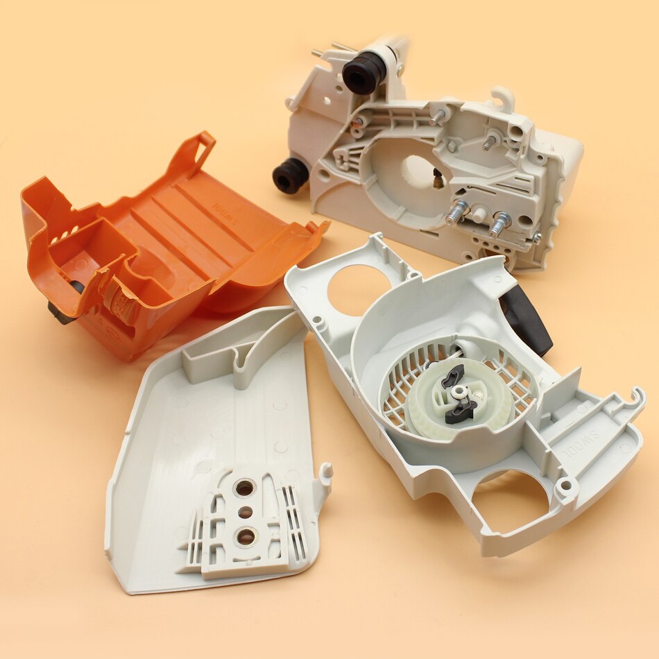 Kampikammion kotelon kytkimen kannen takaisinkäynnistinsarja stihlille  ms180 ms170 018 017 ms 180 170 bensiinimoottorisahan muoviset varaosat