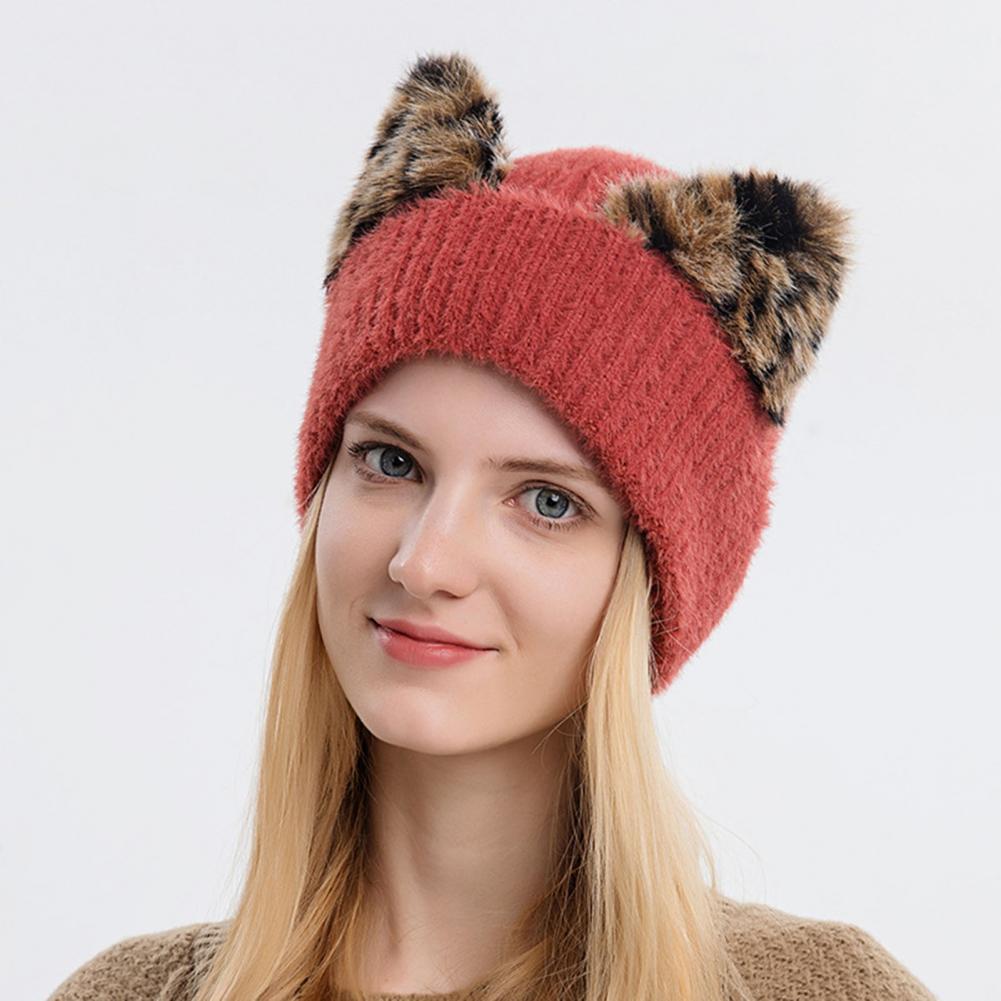 Trendy Winter Beanie Fluffy Winter Cap Knitted Soft Plush Winter Cap