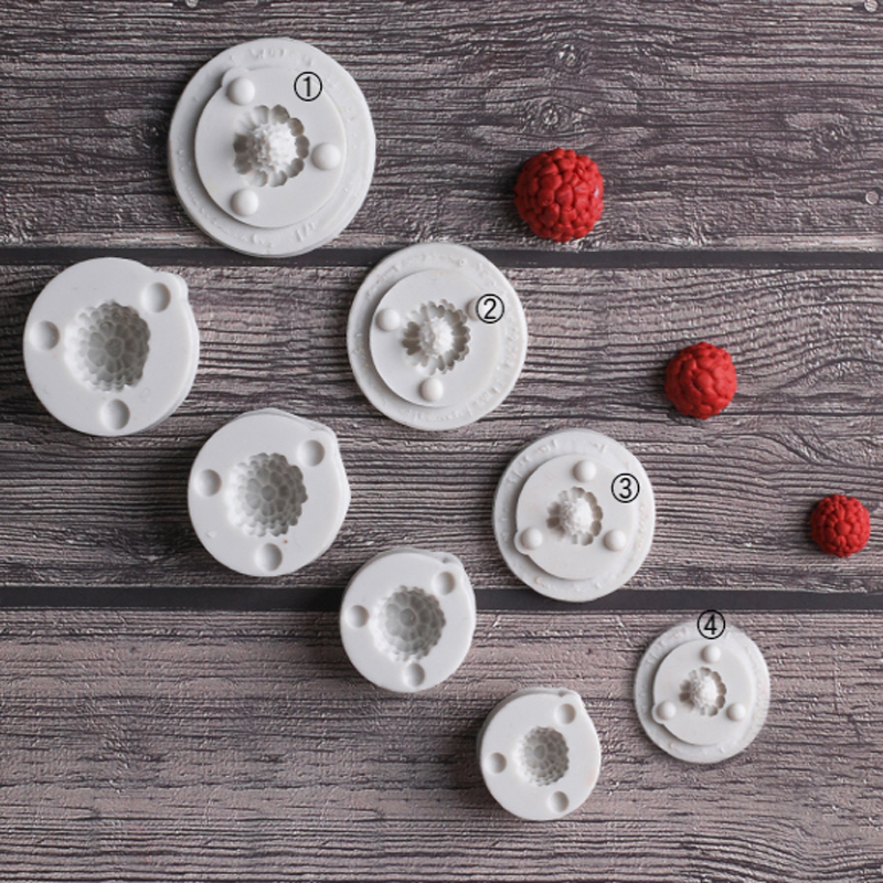 Raspberry Fruit Siliconen Mal Voor Fondant Taart Decoratie, Cupcakes, Sugarcraft, Cookies, Kaarten Klei Bakvormen Gereedschap